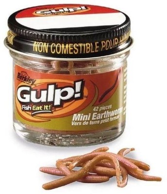 Rame Atificiale Berkley Powerbait Gulp Mini Earthworm Natural 79, 2.5cm, 42buc foto
