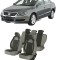 Set huse scaune compatibile VW Passat B6 (2005-2010)Piele+Textil (Compatibile cu sistem AIRBAG)