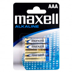 Baterii Alcaline AAA LR3 1.5V Maxell Blister 4 foto