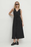 Answear Lab rochie culoarea negru, midi, evazată