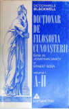 DICTIONAR DE FILOSOFIA CUNOASTERII , VOL. I ( A-H ) de JONATHAN DANCY , ERNEST SOSA * PREZINTA SUBLINIERI