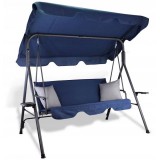 Leagan balansoar gradina Sersimo Alghero, 3 locuri, 220kg, albastru Household NewTrend