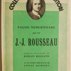 Pagini nemuritoare ale lui J.-J. Rousseau – Romain Rolland