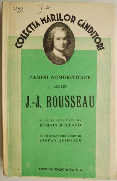 Pagini nemuritoare ale lui J.-J. Rousseau &ndash; Romain Rolland