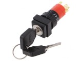 Comutator &icirc;ntrerupător cu cheie 2 Pini SPDT &Oslash;16mm