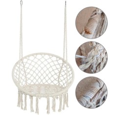 Hamac suspendat, leagan tip cuib cu spatar confortabil, pentru o persoana, interior si exterior, 50x70x100 cm, RESIGILAT