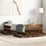 VidaXL Cadru de pat cu headboard Lemn vechi 75 x 190 cm Lemn compozit