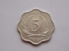 5 CENTS 1984 EAST CARIBBEAN STATES foto