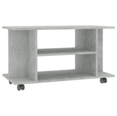 Comoda TV cu rotile, gri beton, 80 x 40 x 40 cm, PAL foto