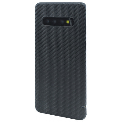 Husa Fibra Carbon Nevox Magnet Series pentru Samsung Galaxy S10+ G975, Neagra CS-1684 foto
