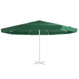 P&acirc;nză Umbrelă Soare Grădină vidaXL Verde 500 cm Poliester Rezistentă Apă UV
