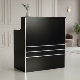 Recepție pentru coafor lăcuită Alexa 100 cm cosmetică pentru salon cabinet SPA negru