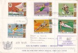 FILATELIE TEMATICA - PLIC INSULELE COOK TEMATICA JOCURILE OLIMPICE FDC