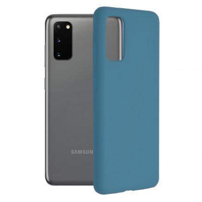 Husa pentru Samsung Galaxy S20 4G / S20 5G, Techsuit Soft Edge Silicone, Denim Blue foto