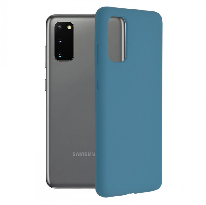 Husa pentru Samsung Galaxy S20 4G / S20 5G, Techsuit Soft Edge Silicone, Denim Blue