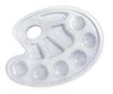 Paleta de pictura cu10 compartimente,alb, plastic