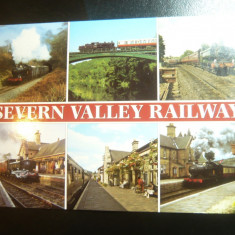 Ilustrata Severn Valley Railway -Trenuri Anglia ,francata timbru uzual 87pence