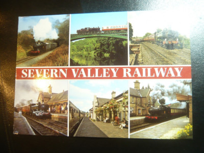 Ilustrata Severn Valley Railway -Trenuri Anglia ,francata timbru uzual 87pence foto