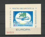 Romania MNH 1977 - Europa CSCE Belgrad Avion - LP 939 - mici probleme calitate