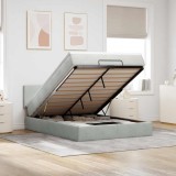 VidaXL Cadru de pat otoman cu saltea Gri deschis 140x200cm catifea 3312554