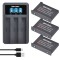 Set 3 acumulatori IS360X2B + incarcator triplu camere actiune Insta360 ONE X2