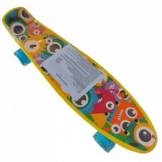 Skateboard cu lumini - 22 55 cm Cruiser Mini Penny Board - Monsters foto