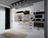 Bucatarie Daria MDF Alb Lucios 300x60x200 cm
