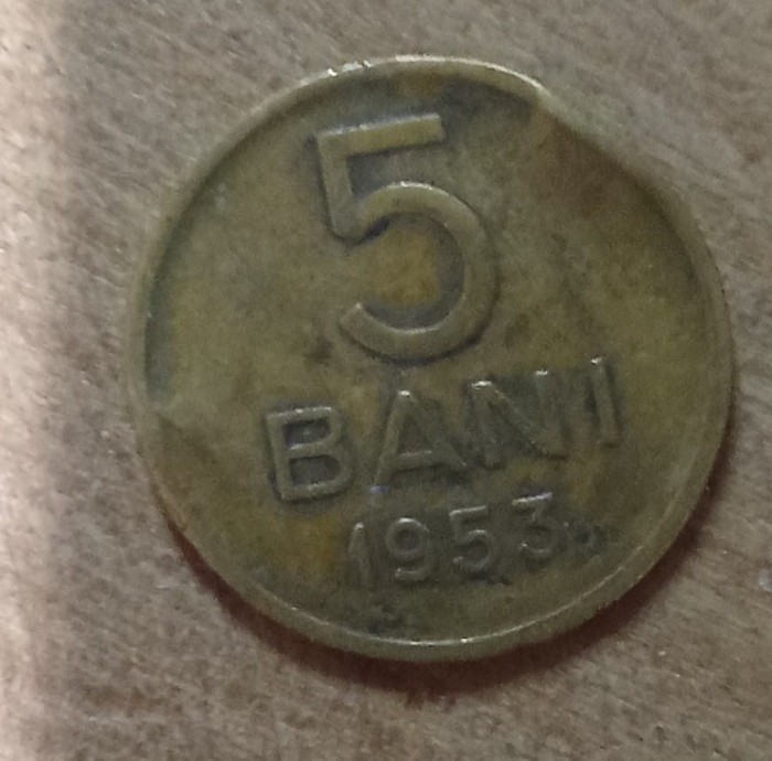 MNDRO10 moneda RPR Romania 5 bani 1953