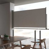 Copertina Laterala Retractabila Terasa vidaXL, Gri, 120 x 300 cm, Protectie UV, Vant