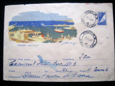 Romania plic-intreg postal portul Constanta, circulat 1963 foto