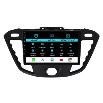 Navigatie Dedicata Ford Transit (2012 - 2018), 9 Inch, 1Gb Ram, 32Gb stocare, Carplay foto