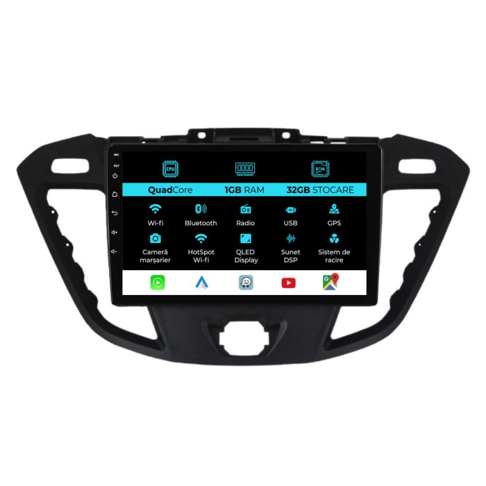 Navigatie Dedicata Ford Transit (2012 - 2018), 9 Inch, 1Gb Ram, 32Gb stocare, Carplay