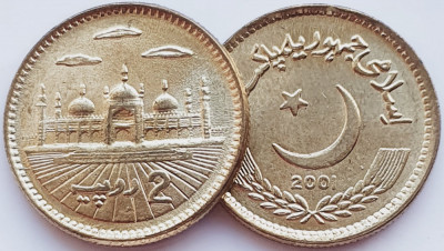 1673 Pakistan 2 Rupees 2001 km 64 UNC foto