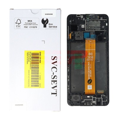 LCD+Touchscreen cu Rama Samsung Galaxy A12 Nacho / A127 BLACK Original Service Pack vers. SM-A032F BOE B8 foto