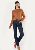 Cumpara ieftin Blugi Dama Albastru inchis Straight Nina Carter P517-18 M9