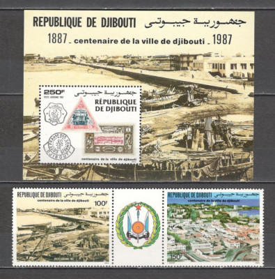 Djibouti.1987 Posta aeriana-100 ani orasul Djibouti MD.453 foto