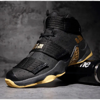 Pantofi sport baschet HI Tops MBrands , negru cu galben - 40 foto