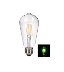 Bec Vintage LED E27 ST64 4W 185-240V (Edison retro)-Culoare Verde