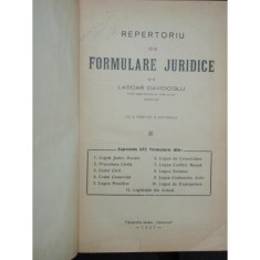 REPERTORIU DE FORMULARE JURIDICE - LASCAR DAVIDOGLU foto