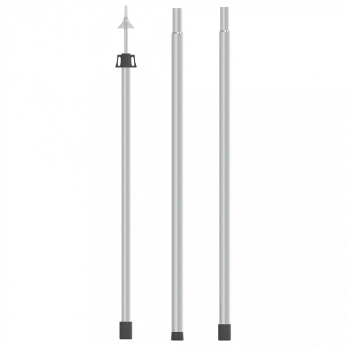 vidaXL St&acirc;lp telescopic pentru prelată, 102-260 cm, aluminiu