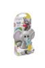 Suport Suzeta Melii Elefant, Plastic, Fara BPA, 4 Buc., Urechi Roz/Gri, Baza Greutate, 0 luni+