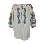 Bluza tip ie dama B2, bej/maro , marimea M