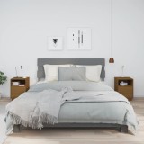 Gossi noptiere, 2 buc, maro miere, 40x34x55 cm, lemn masiv de pin
