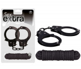 SEX EXTRA - METAL CUFFS &amp; LOVE ROPE BLACK, Orion
