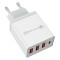 Incarcator Fast Charge pentru Telefon 32W, Flippy, Incarcator Quick Charge cu 3 Porturi USB-A 3.1A &amp; 1 USB-C, Power Delivery 32W, Cap Standard Europea