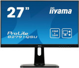 Monitor TN LED iiyama 27inch B2791QSU-B1, WQHD (2560 x 1440), DVI, HDMI, DisplayPort, USB 3.0, Boxe, Pivot, 1 ms (Negru)