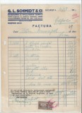 Romania, G.L. Schmidt &amp; Co, Boiangerie si Spalatorie Chimica, Factura, Bucuresti, 1942