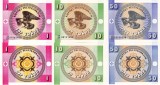 Lot 3 Bancnote Kyrgyzstan 1, 10, 50 Tyiyn 1993 UNC, Asia