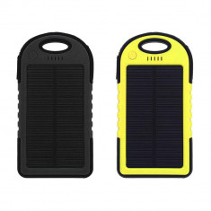 Baterie externa cu panou solar, 5000mAh, 2 modele foto