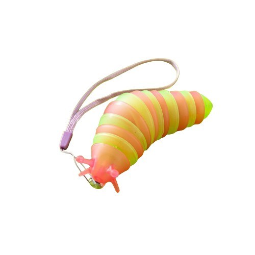 Jucarie senzoriala antistres, flippy, fidget toys, omida tip breloc, 11 cm, +3 ani, roz/verde